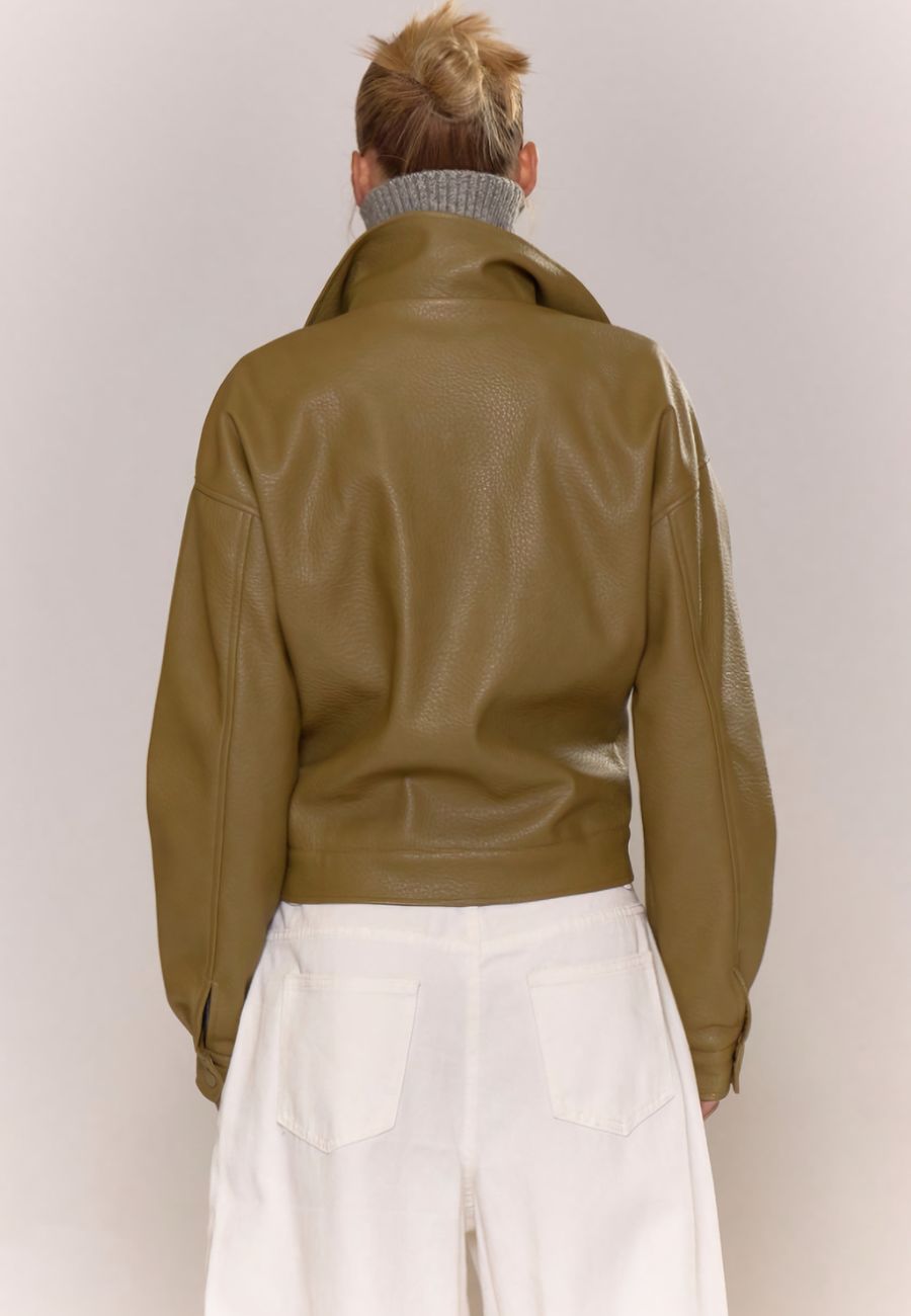 Manteau femme simili cuir