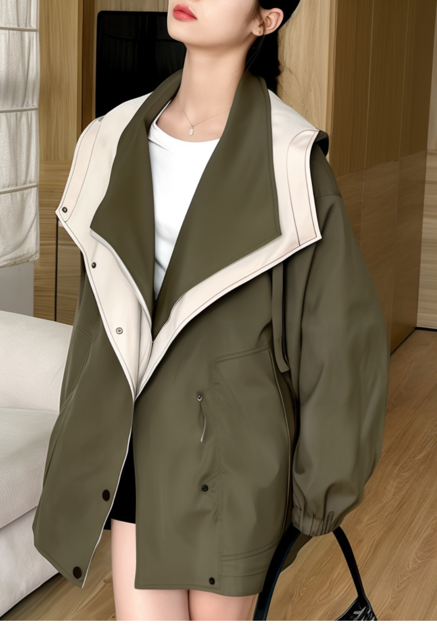 Veste impermeable reversible femme