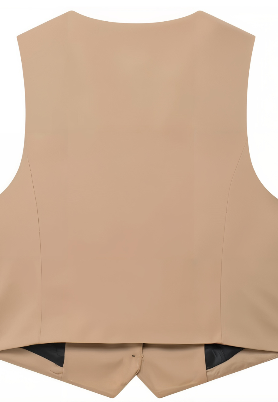 Gilet tailleur sans manche femme