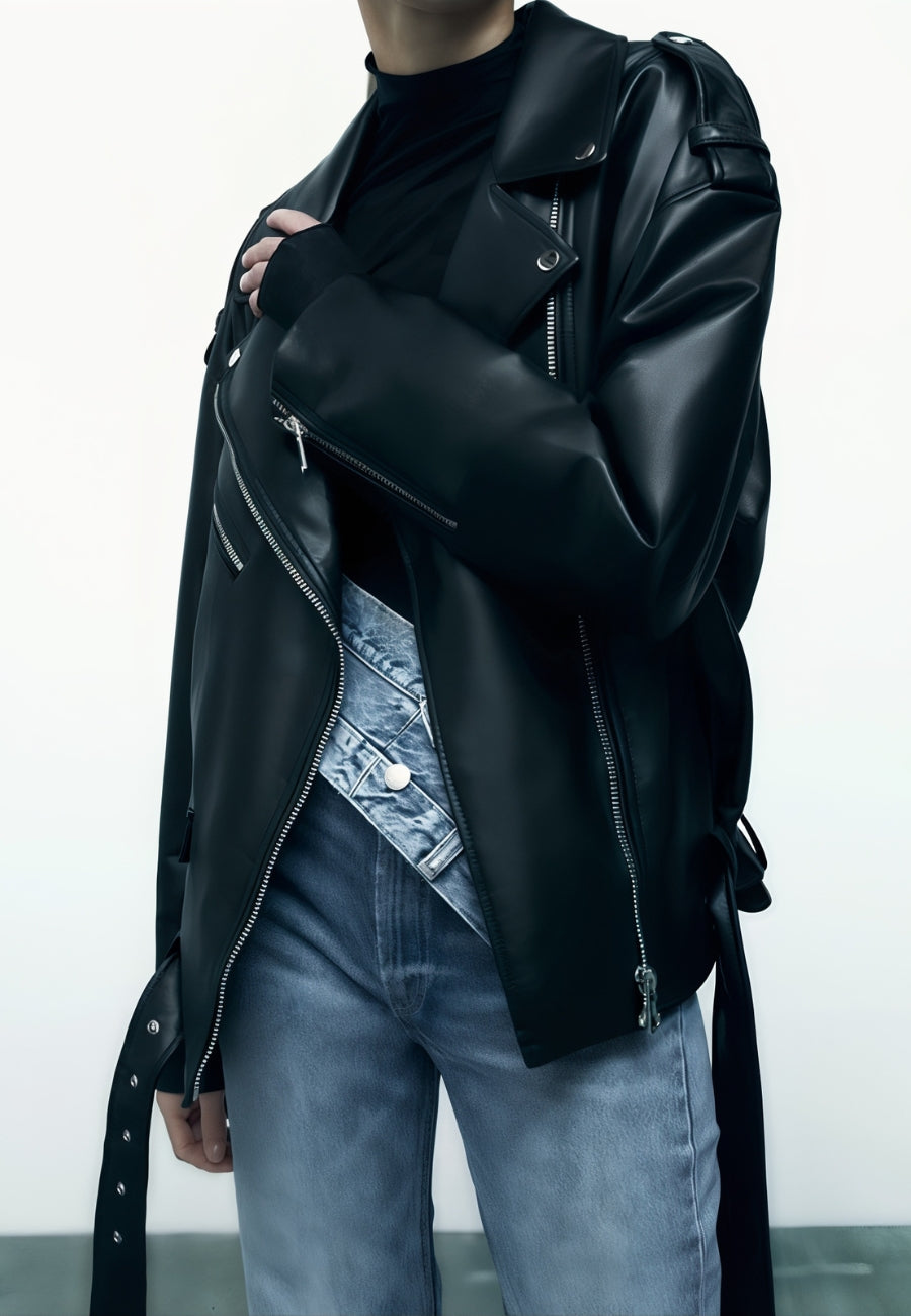 Veste légère effet cuir