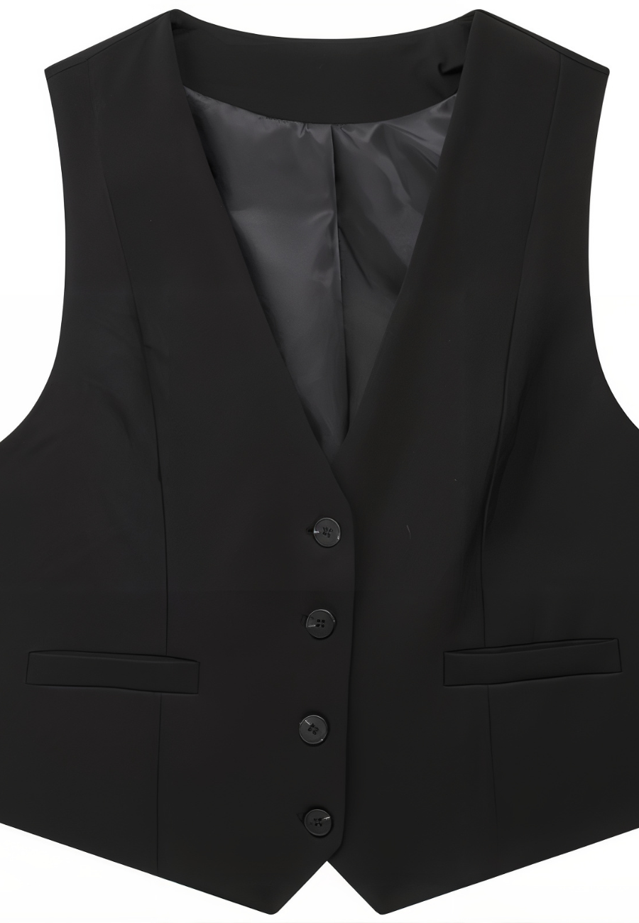 Gilet tailleur sans manche femme