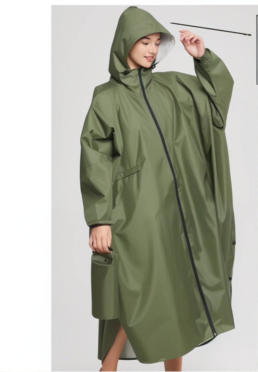 Veste imperméable femme kaki