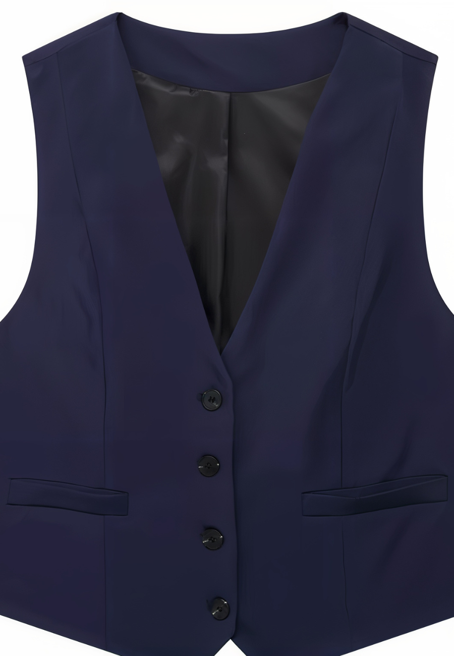 Gilet tailleur sans manche femme
