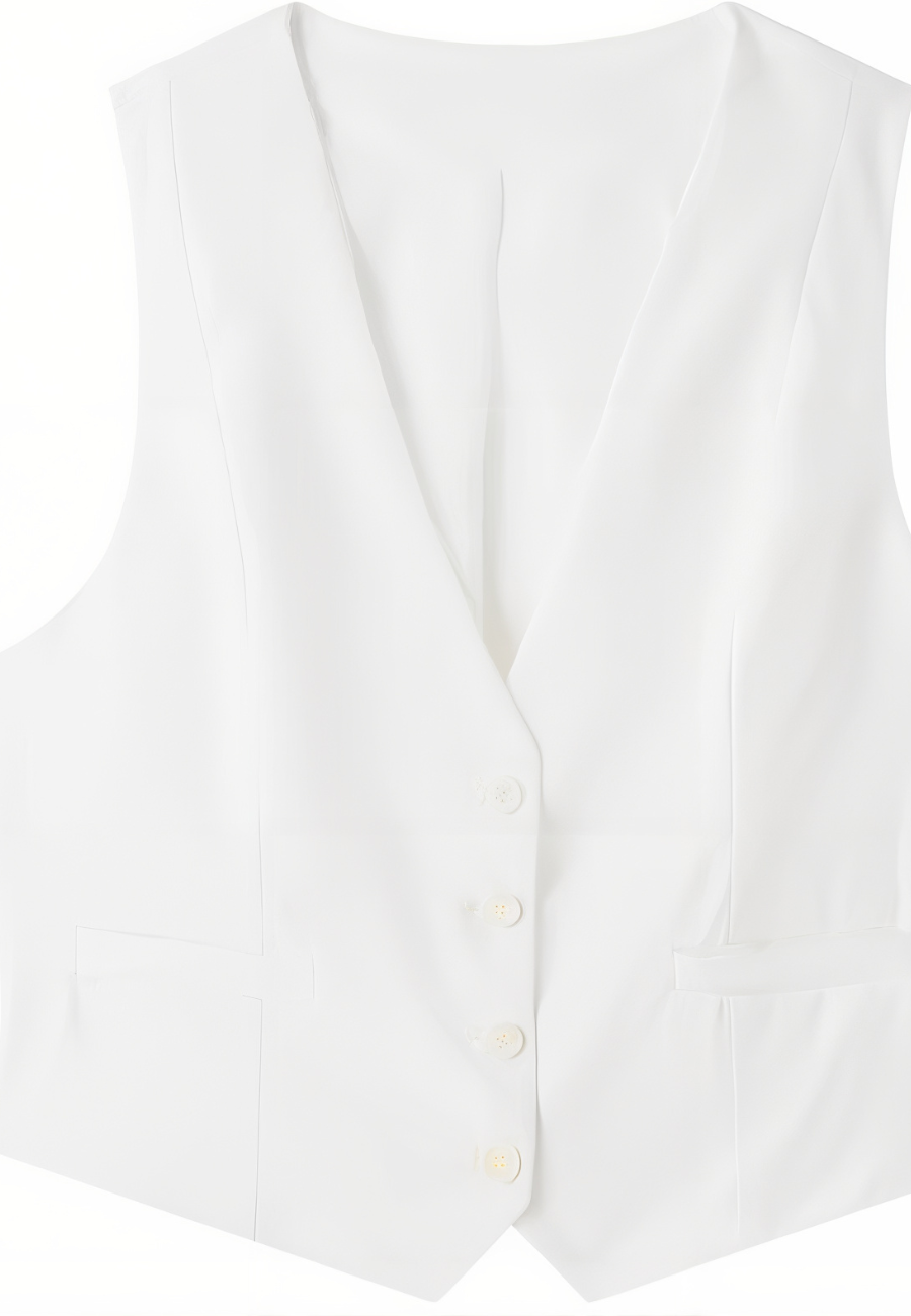 Gilet tailleur sans manche femme