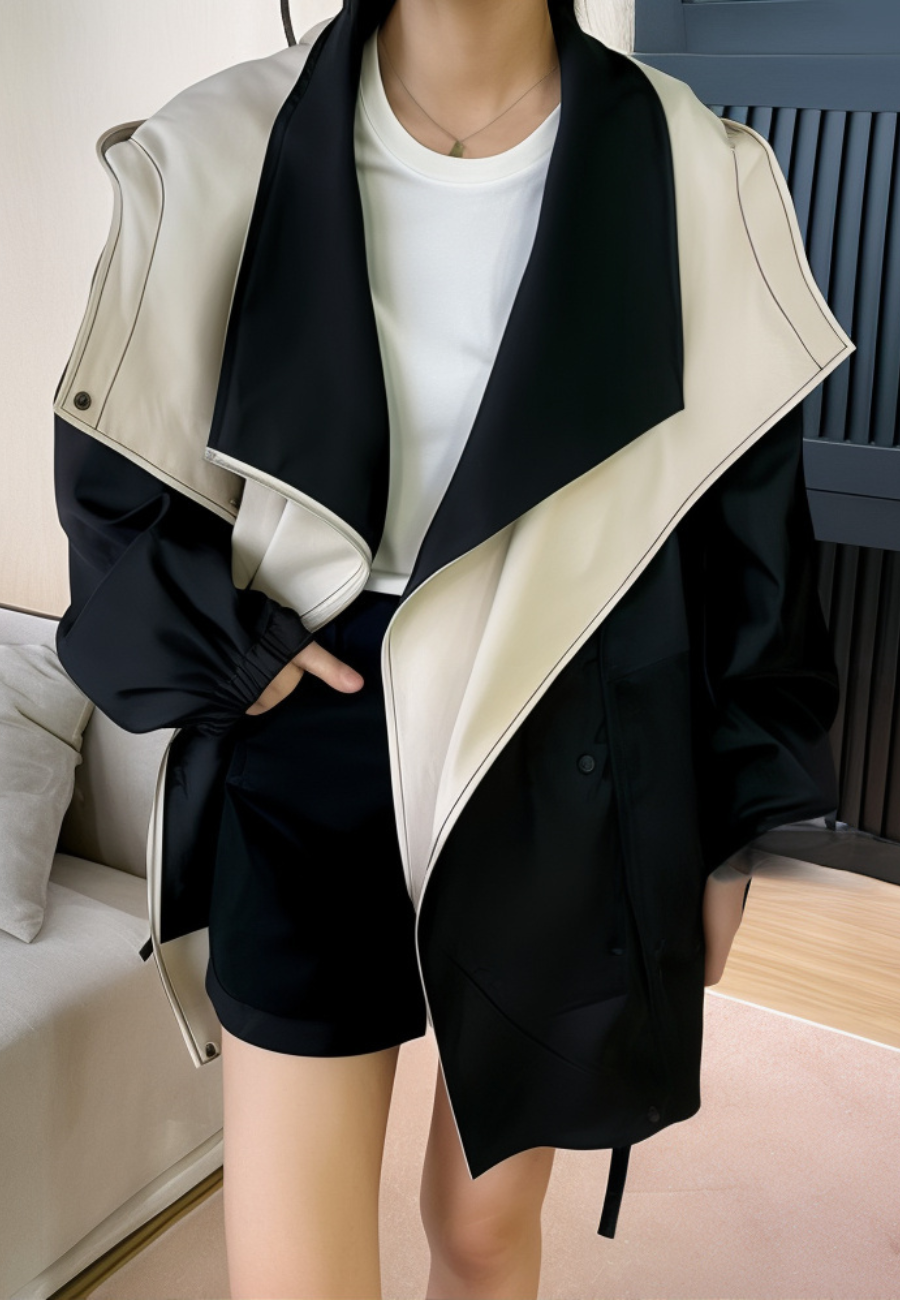 Veste impermeable reversible femme
