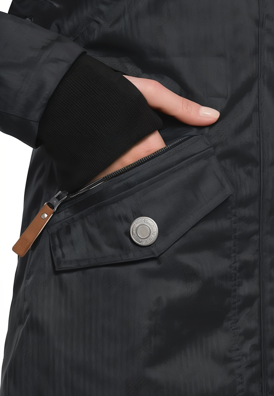 Parka Femme Imperméable avec Capuche