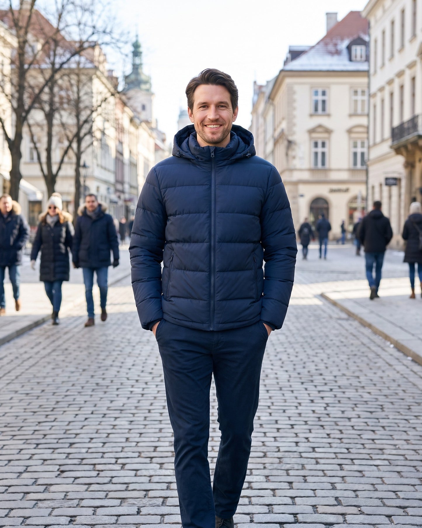 Doudoune Homme Bleu Marine - porté