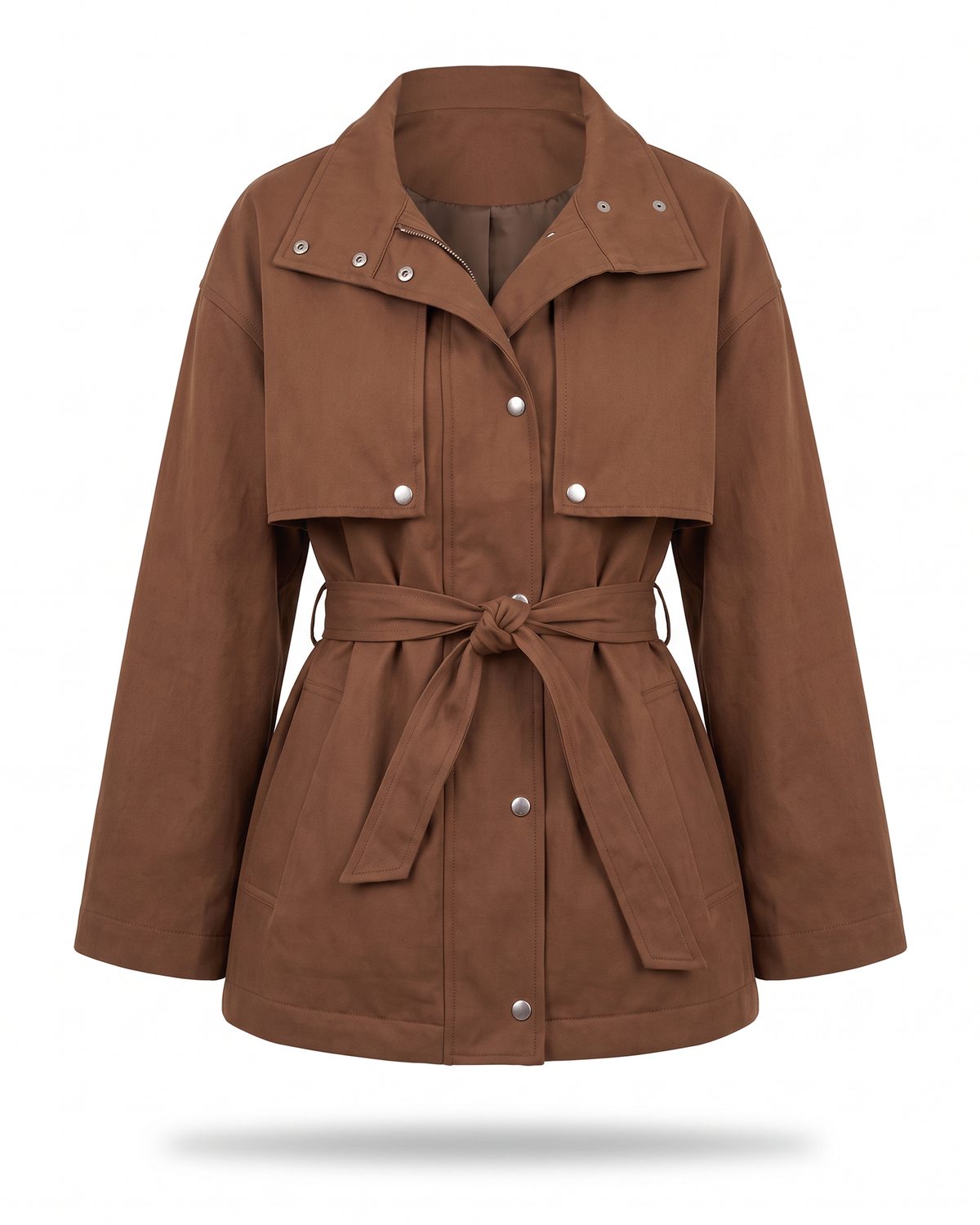 Trench Coat Mi Long Marron Femme packshot