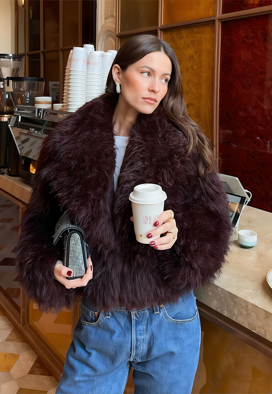 Veste fourrure femme