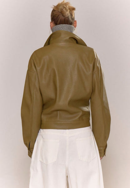 Manteau femme simili cuir