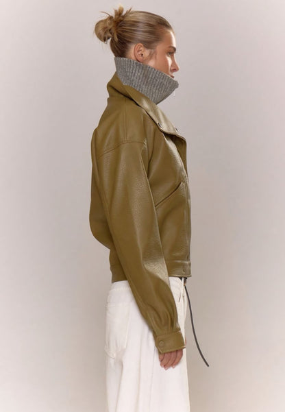 Manteau femme simili cuir