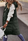Gilet long sans manche femme