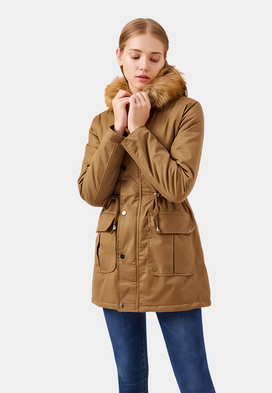 Parka chaude femme mi-longue