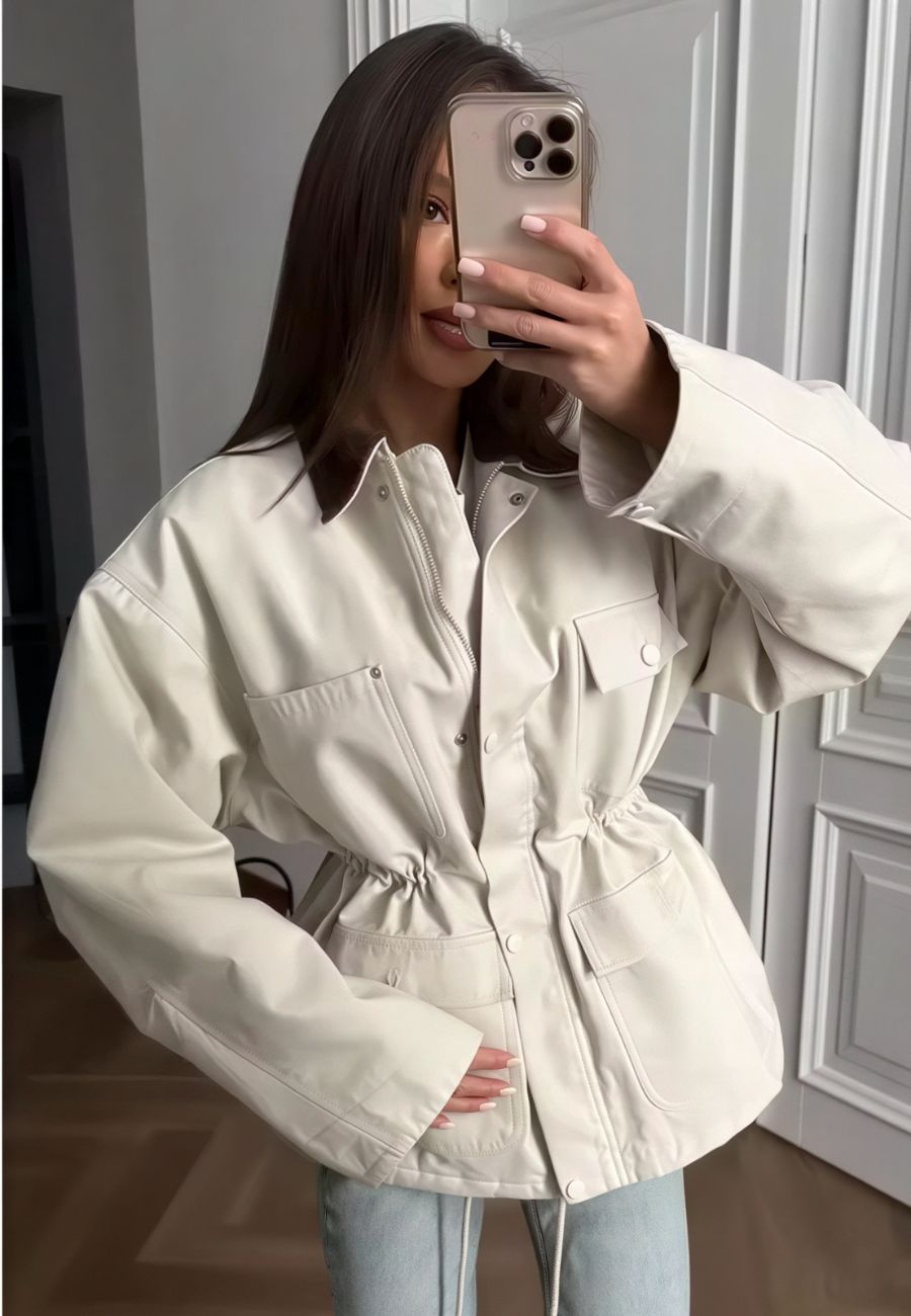 Veste femme avec avec col marron