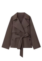 Veste marron ceintré