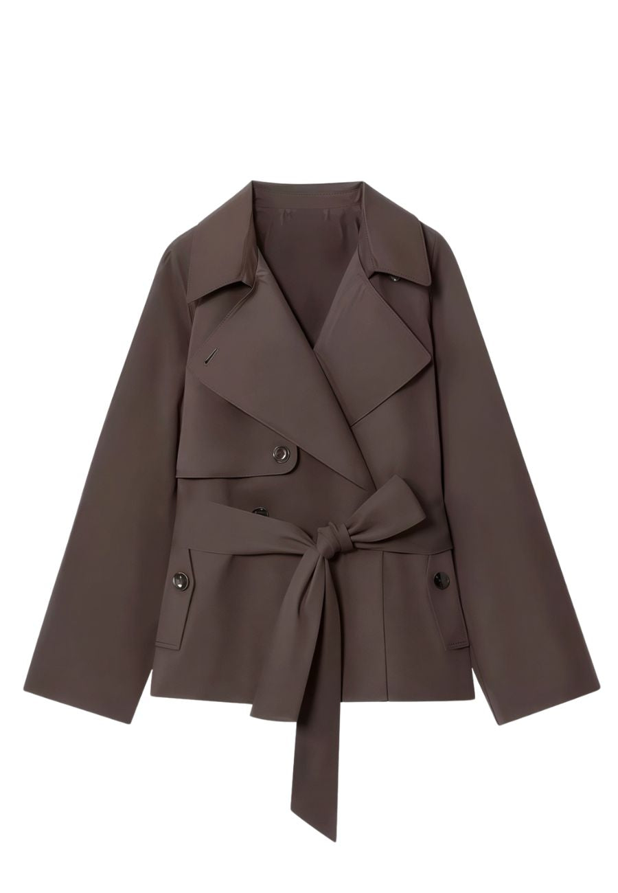 Veste marron ceintré
