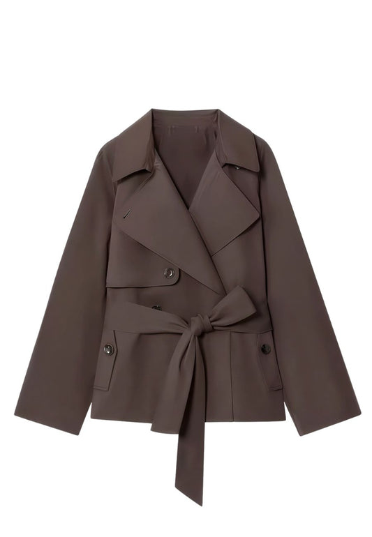 Veste marron ceintré