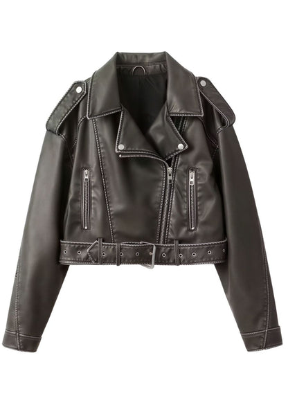 Blouson biker similicuir