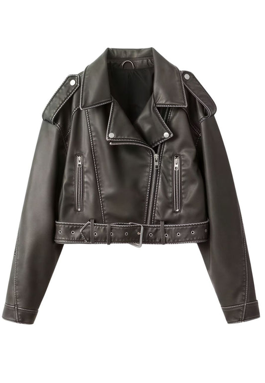 Blouson biker similicuir