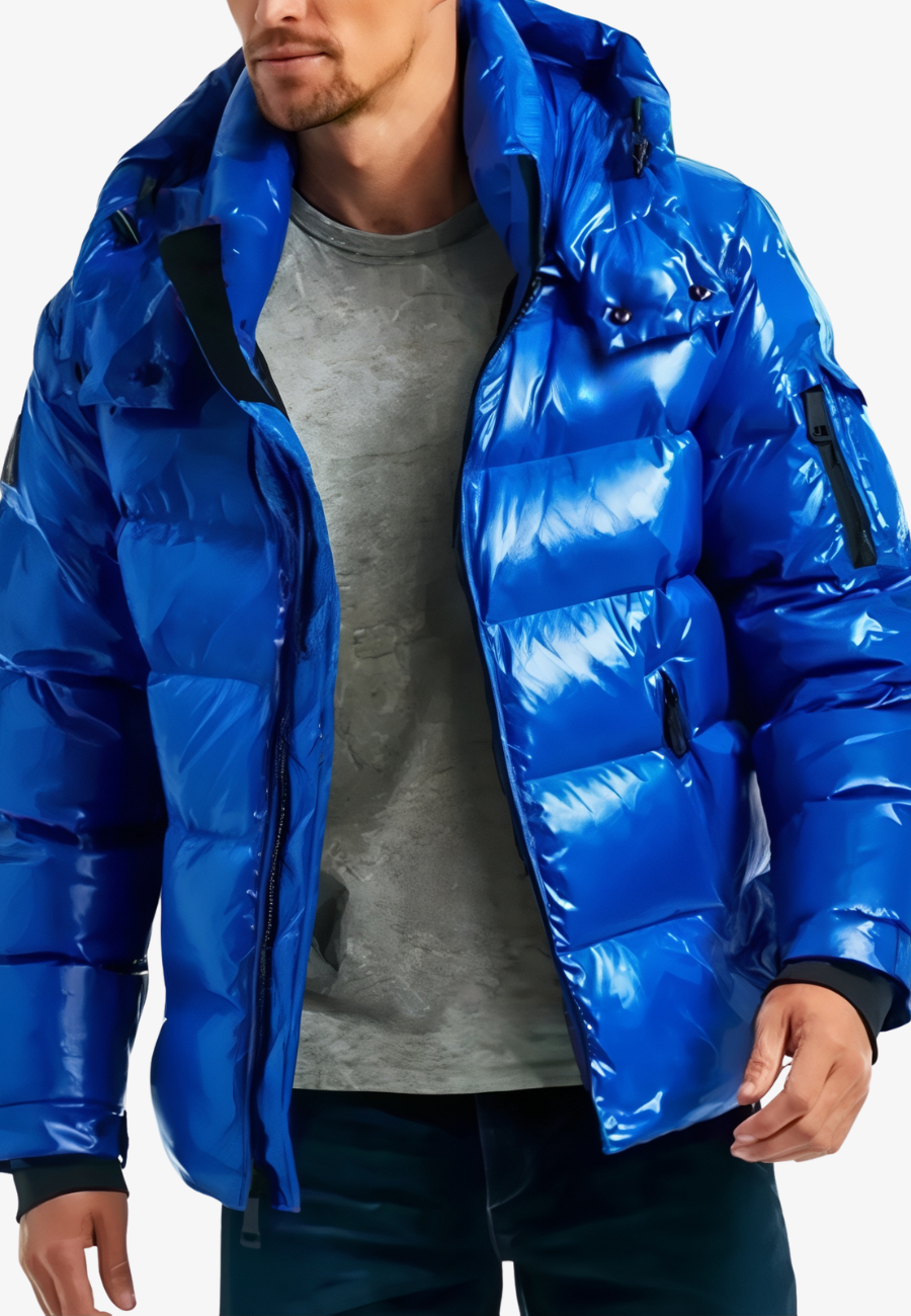 Doudoune d'hiver brillante pour homme