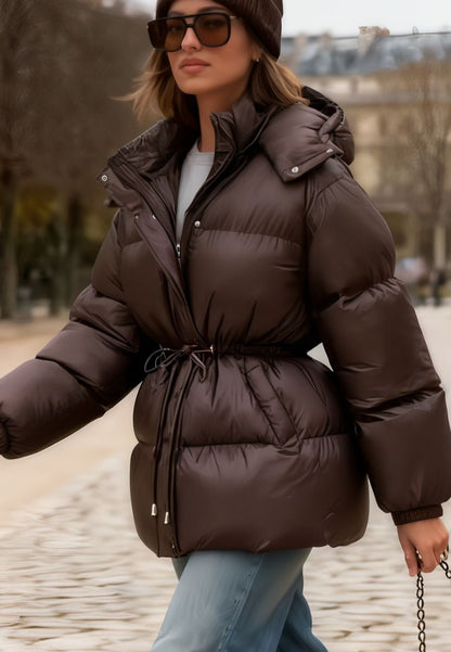 Doudoune chaude femme imperméable avec capuche