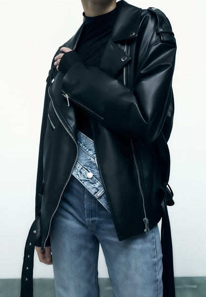 Veste légère effet cuir