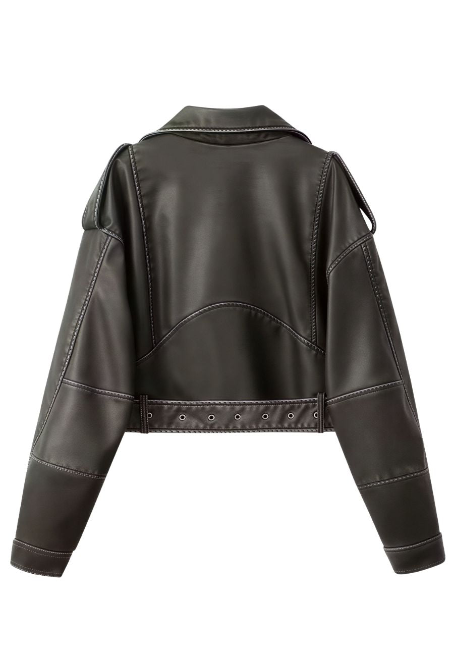 Blouson biker similicuir