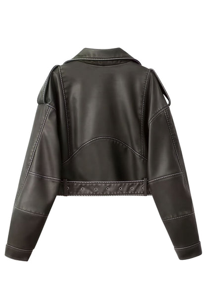 Blouson biker similicuir