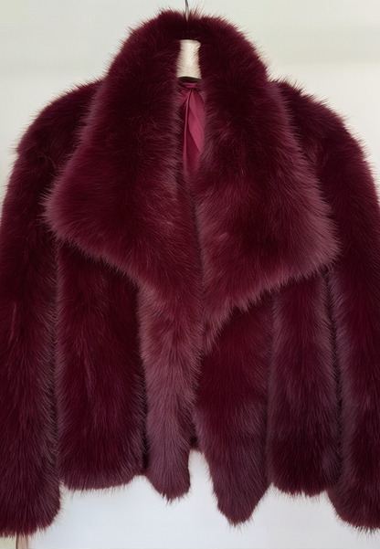 Vestes fourrure avec col
