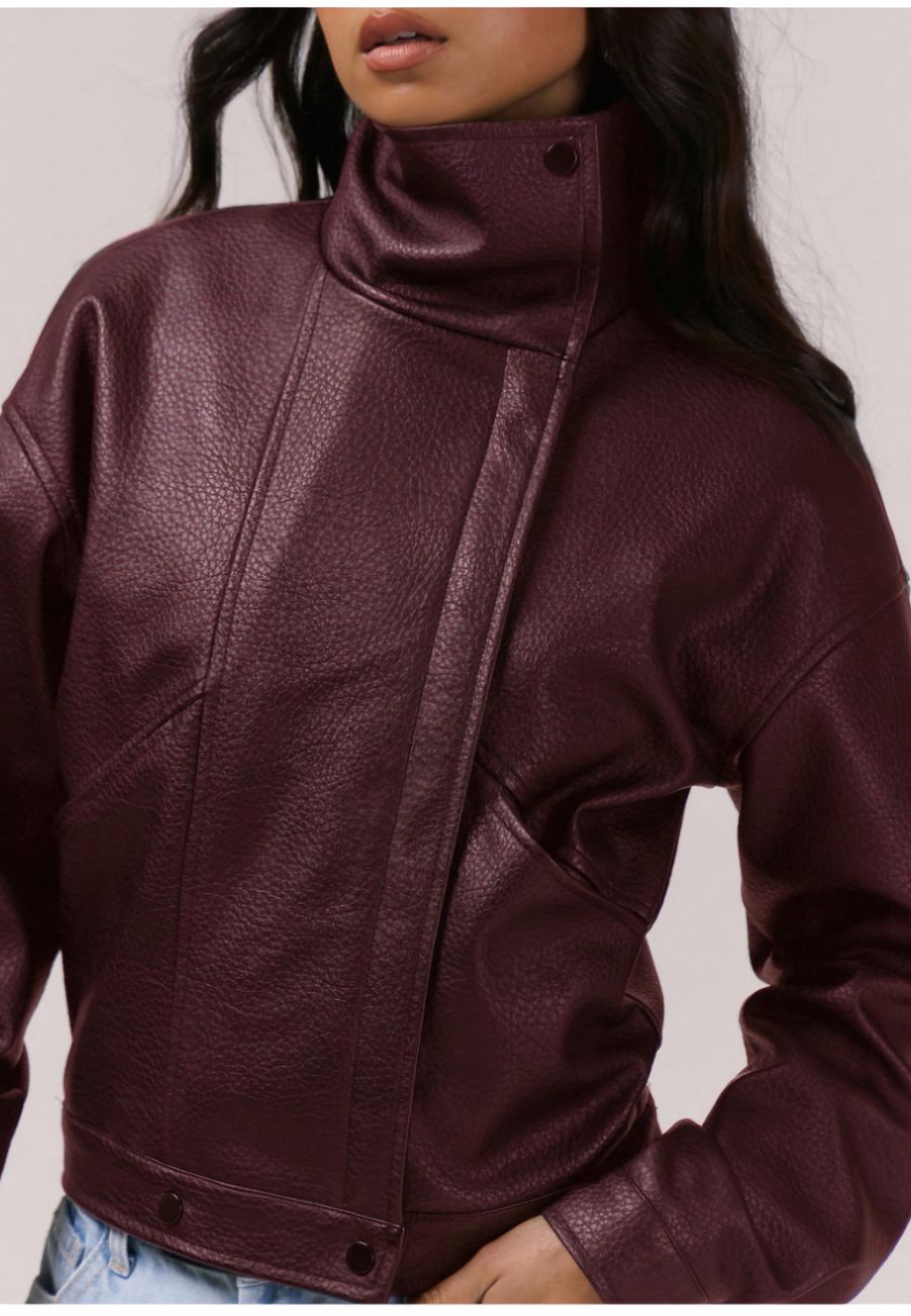 Manteau femme simili cuir