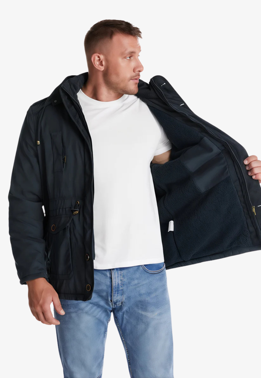 Parka bleu marine pour homme