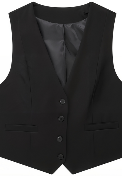 Gilet tailleur sans manche femme