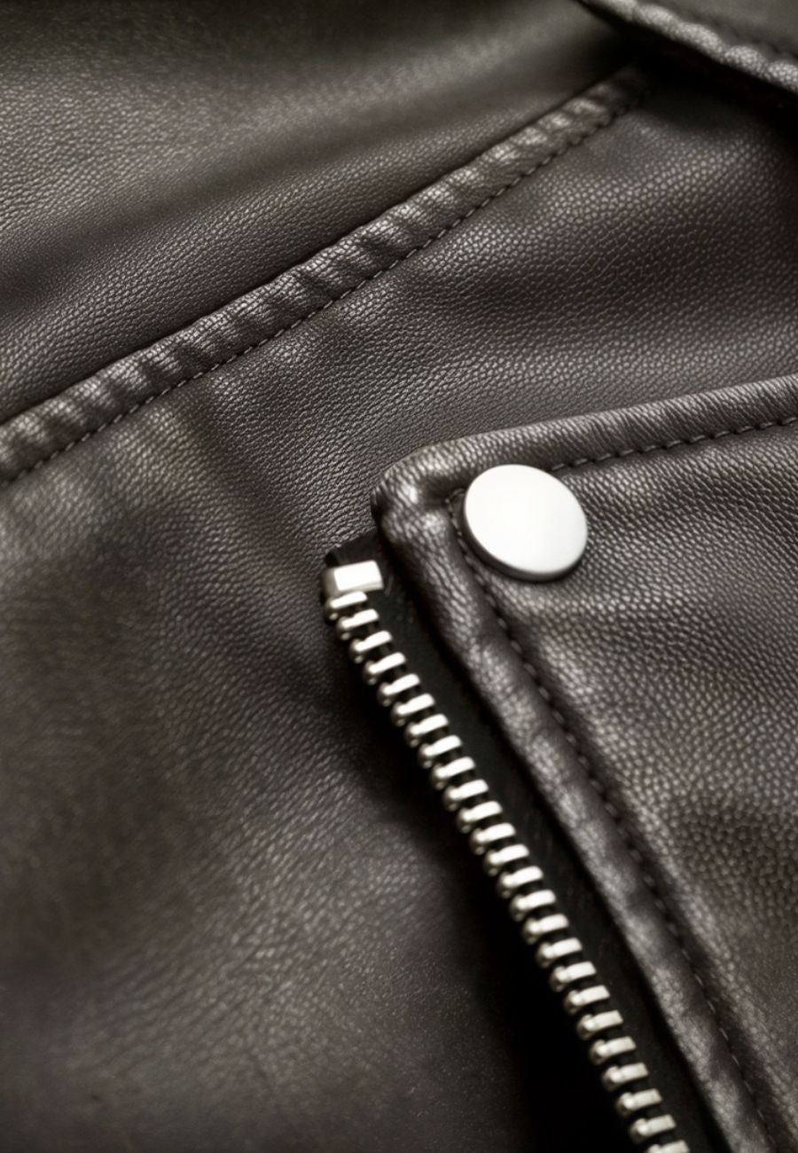 Blouson biker similicuir