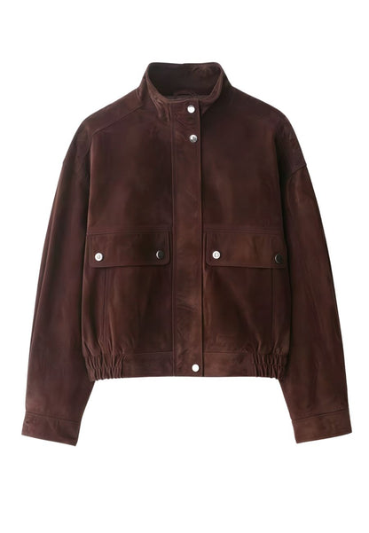 Blouson effet suédine