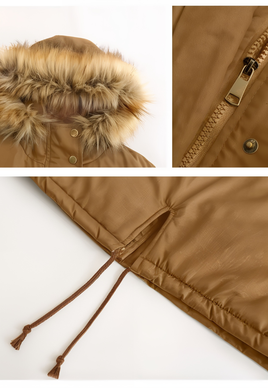 Parka chaude femme mi-longue