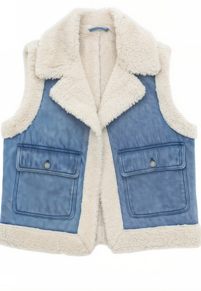 Gilet sans manche femme en jean