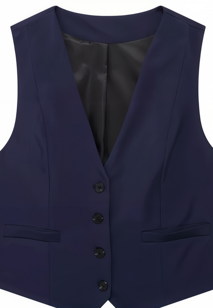 Gilet tailleur sans manche femme
