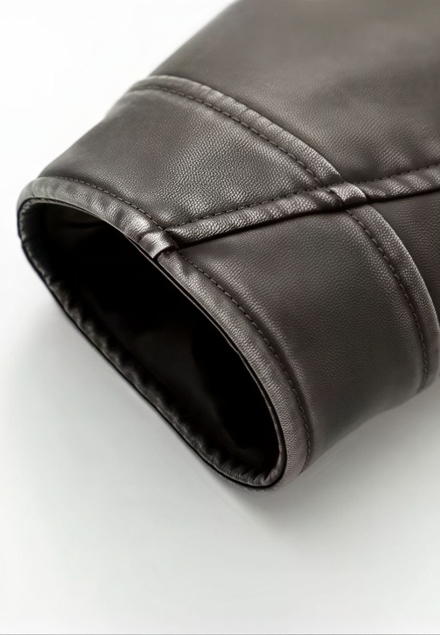Blouson biker similicuir