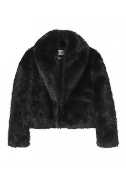 Veste femme fourrure noir