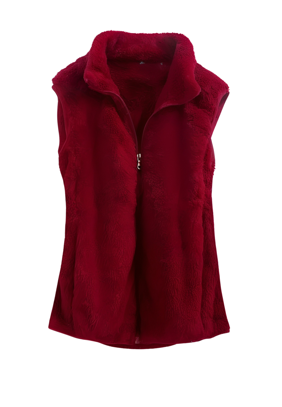 Gilet Polaire Sans Manches Femme - Col Montant - Grande Taille - Chaud Et Doux - Pour Extérieur Ou Maison