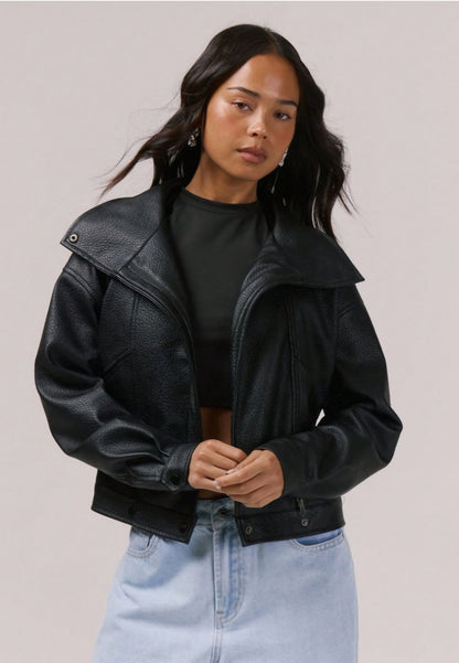Manteau femme simili cuir