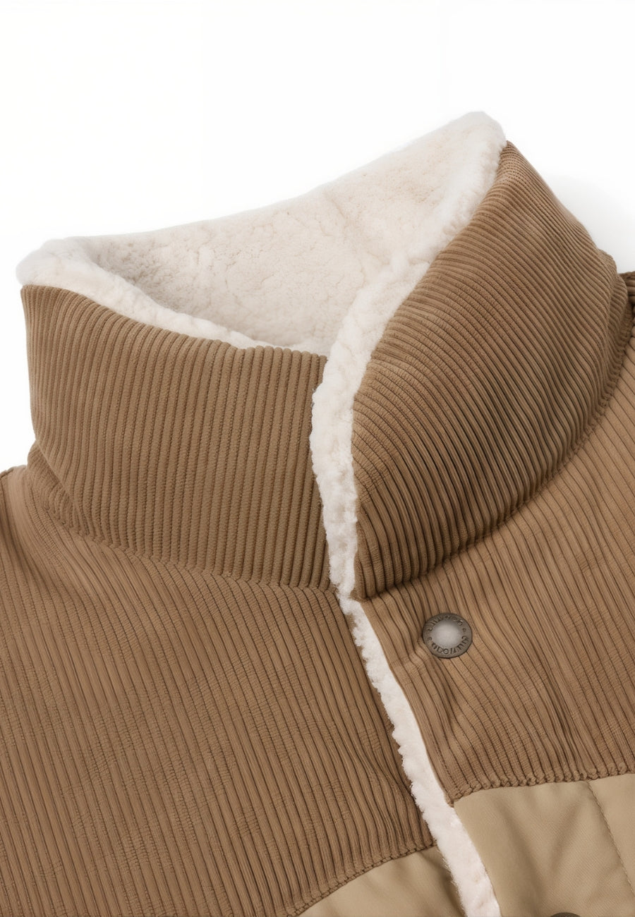 Doudoune sans manche beige pour homme