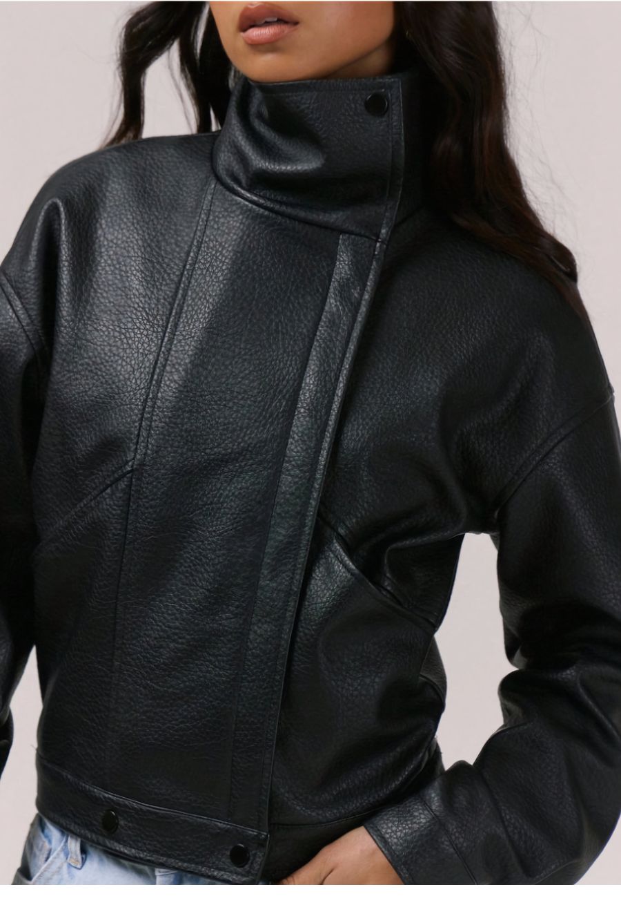 Manteau femme simili cuir