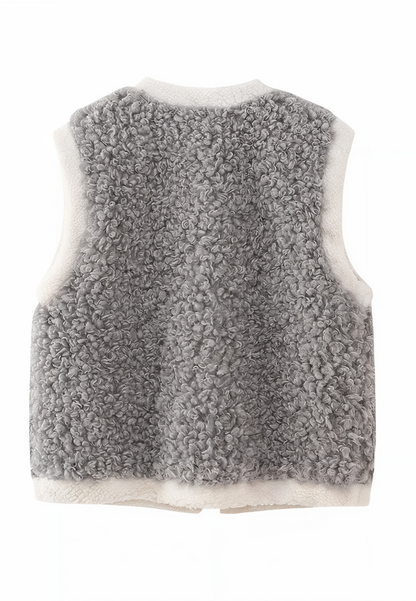 Gilet sans manche gris femme