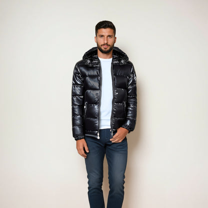Doudoune d'hiver brillante pour homme
