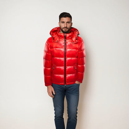 Doudoune d'hiver brillante pour homme
