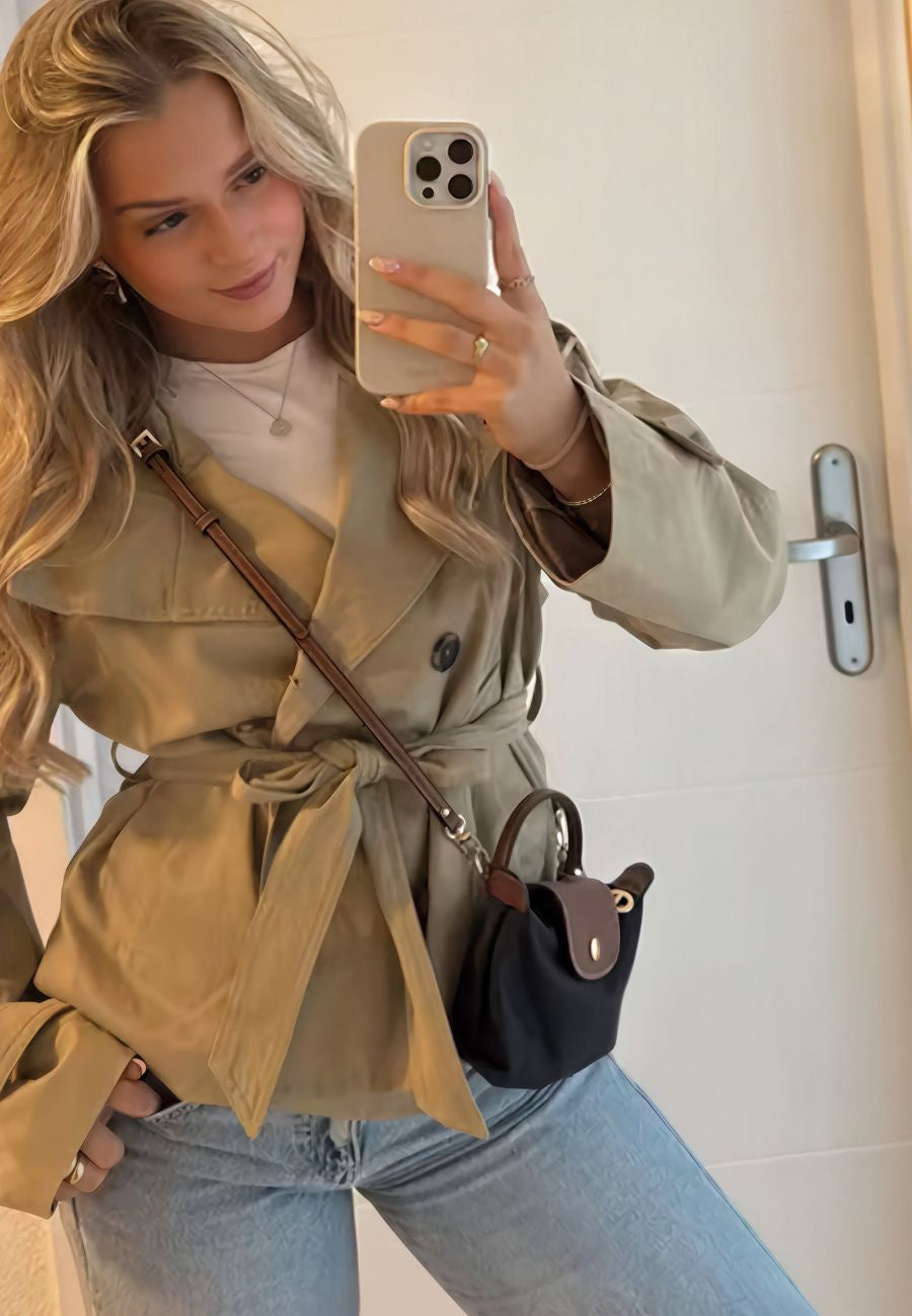 Trench-coat col cheminée