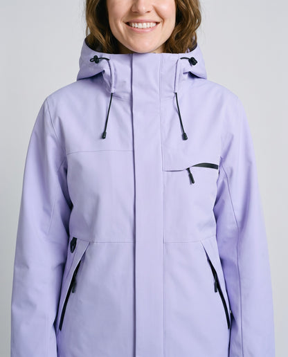 Coupe-vent femme imperméable - détail capuche et zip