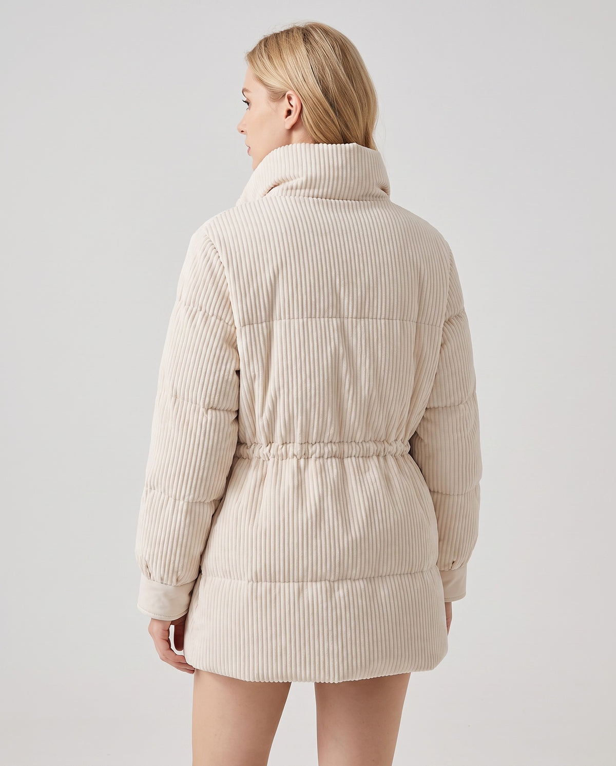 Doudoune beige femme - vue dos