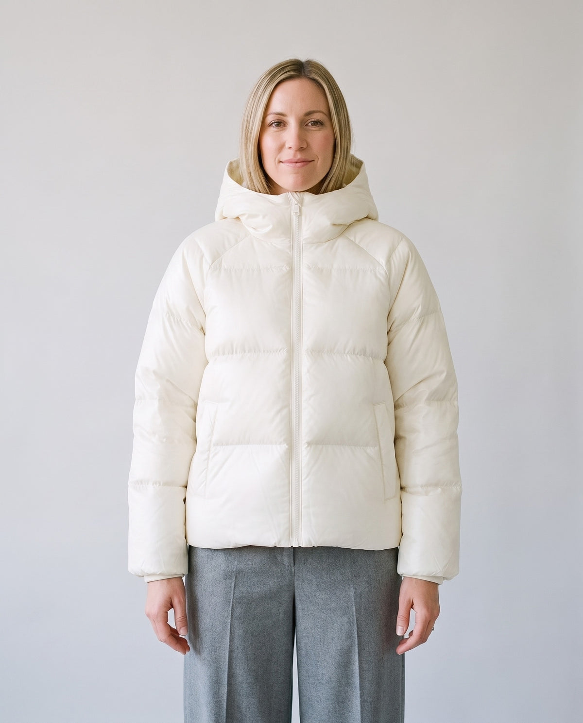 Doudoune blanche femme - face